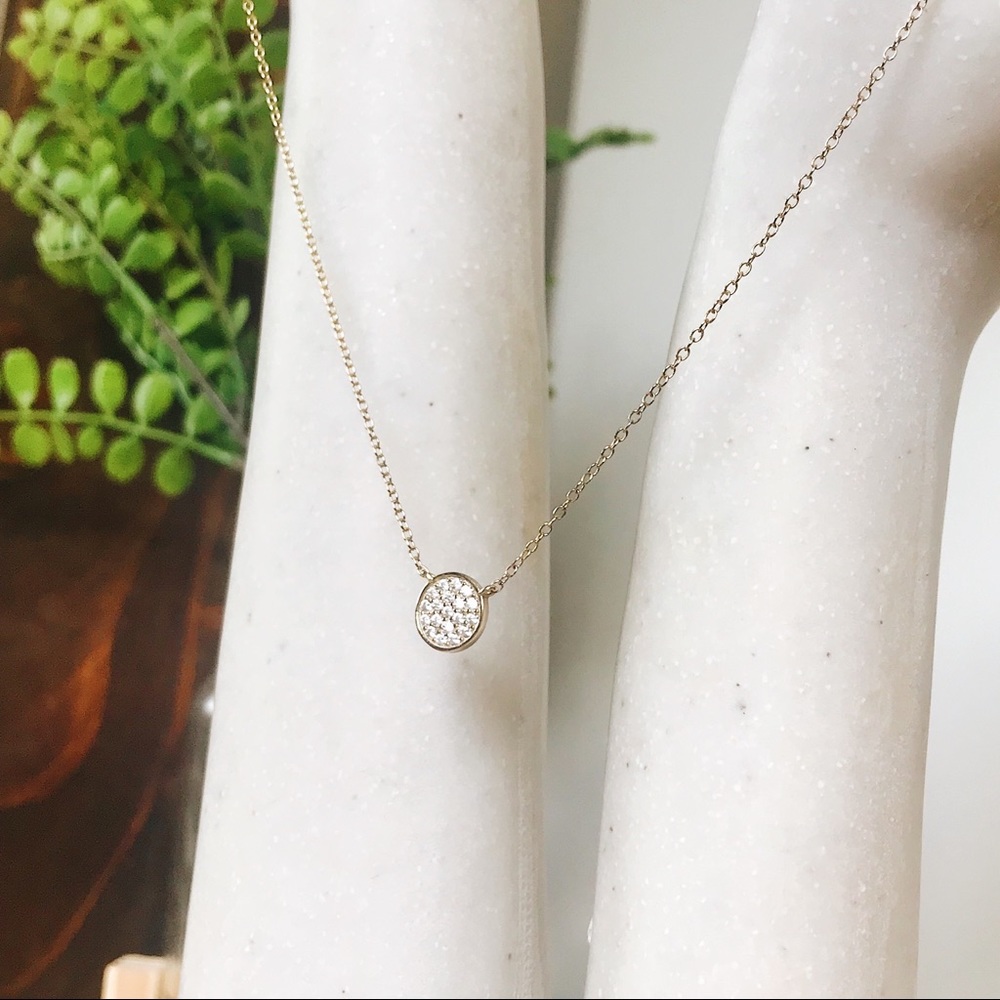 Circle Cluster Diamond Necklace